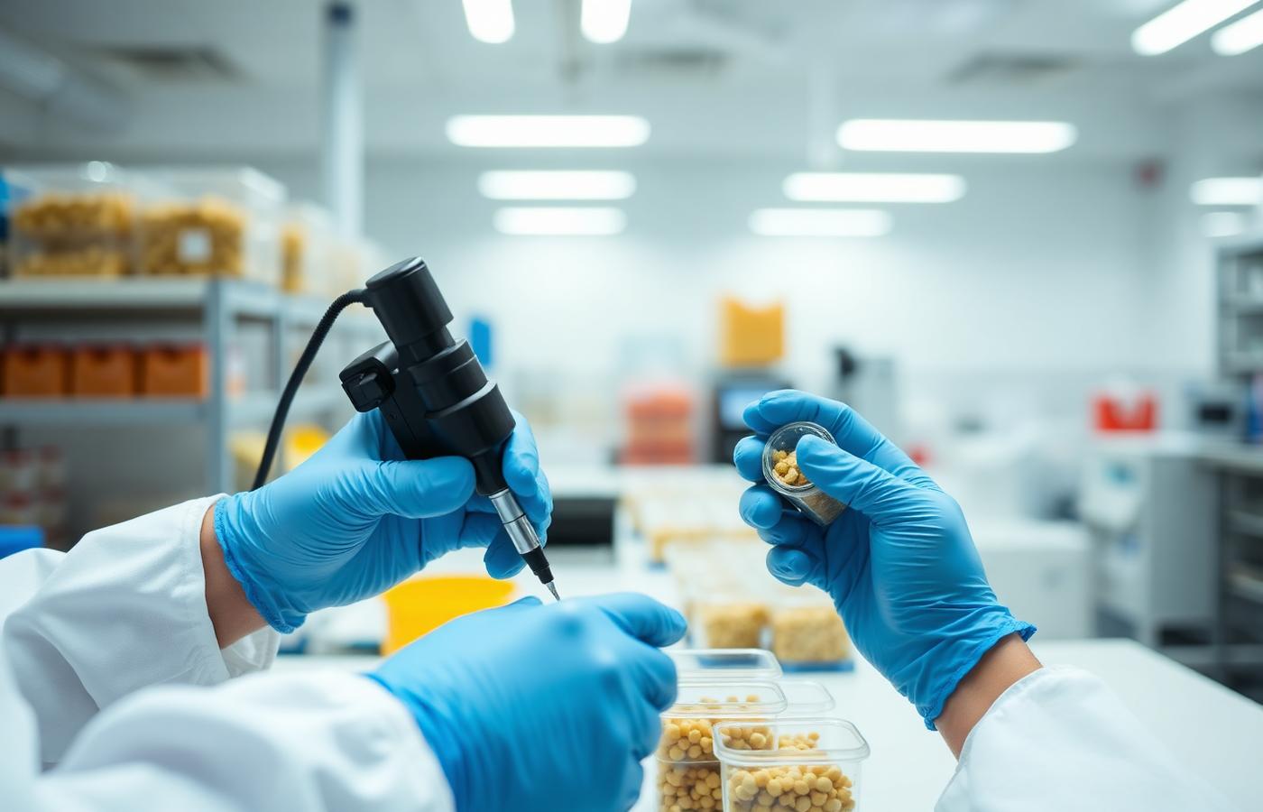 Lab inspection of agricultural samples